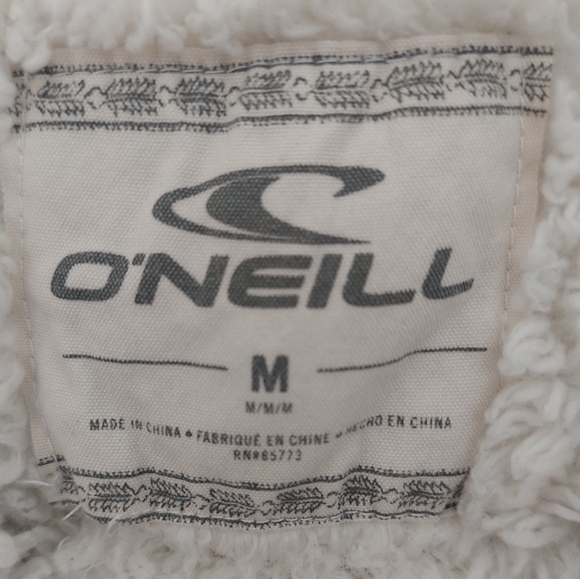 O’neill Sherpa Lined Diagonal Zip Jacket Medium - Picture 2 of 7